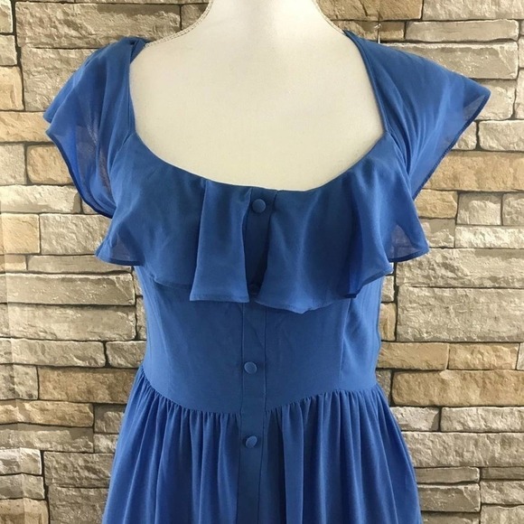 Forever 21 Blue Cutout Sundress size M Medium - Picture 4 of 8